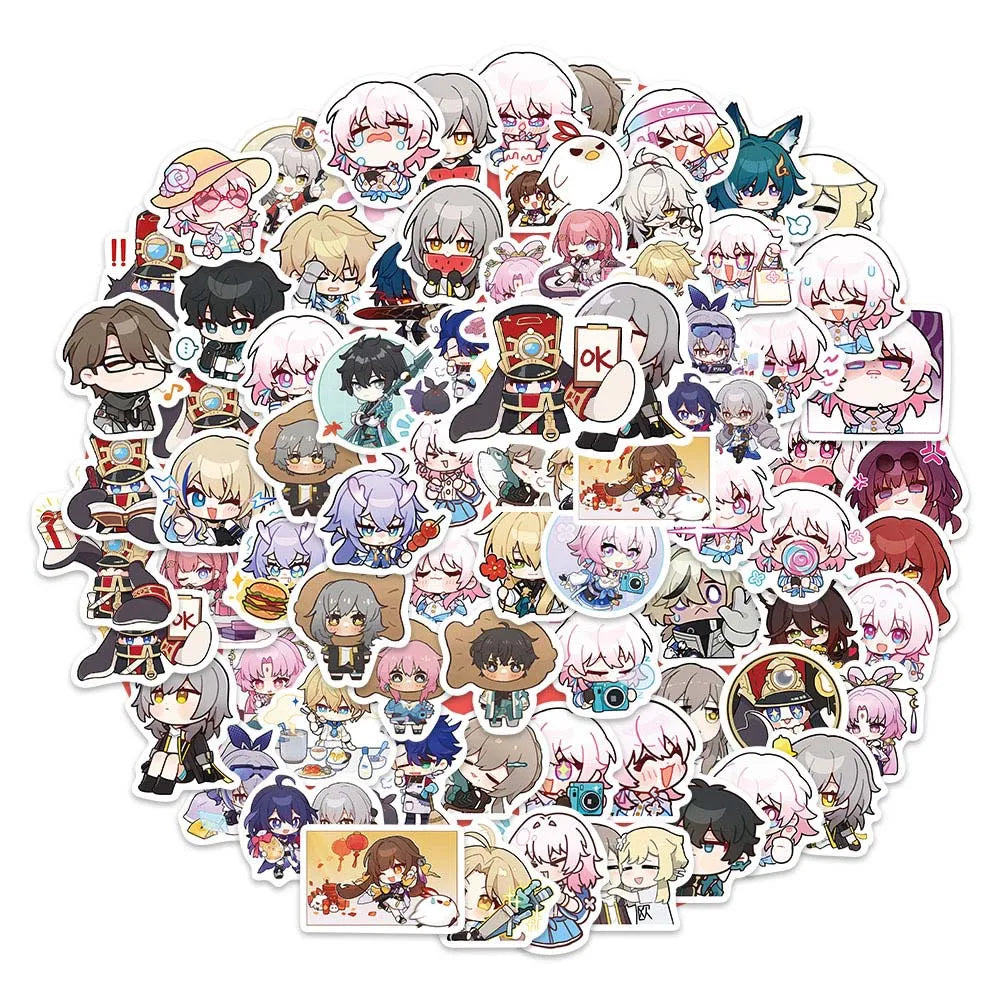 Honkai Star Rail Figure Stickers Pack: Anime Graffiti Decals