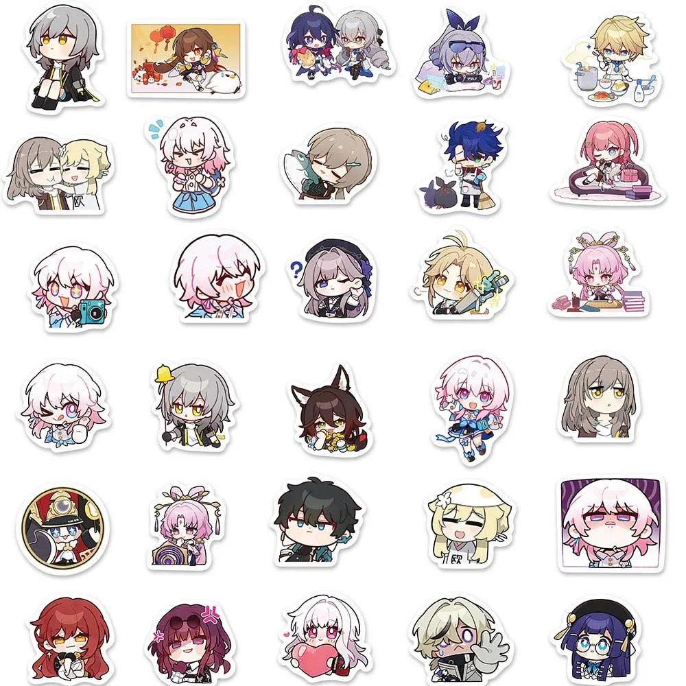 Honkai Star Rail Figure Stickers Pack: Anime Graffiti Decals