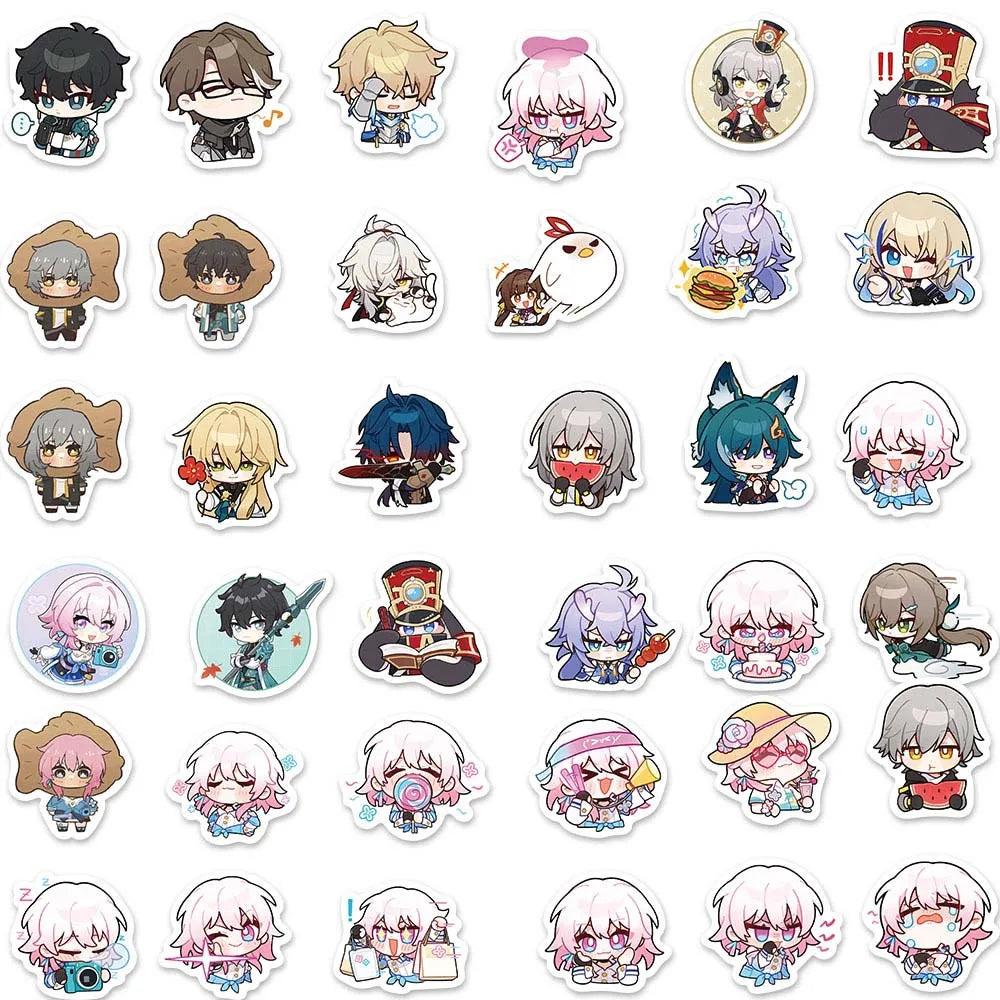 Honkai Star Rail Figure Stickers Pack: Anime Graffiti Decals