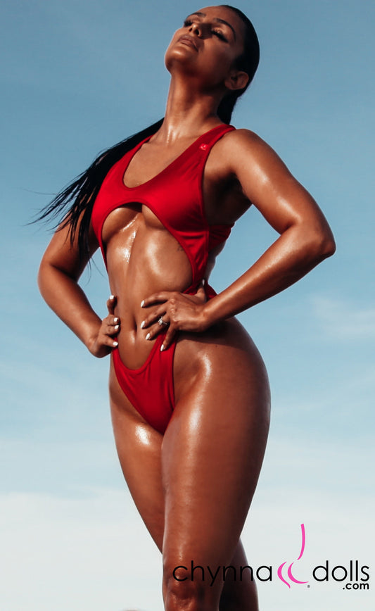 Verona: High Cut Monokini in Red