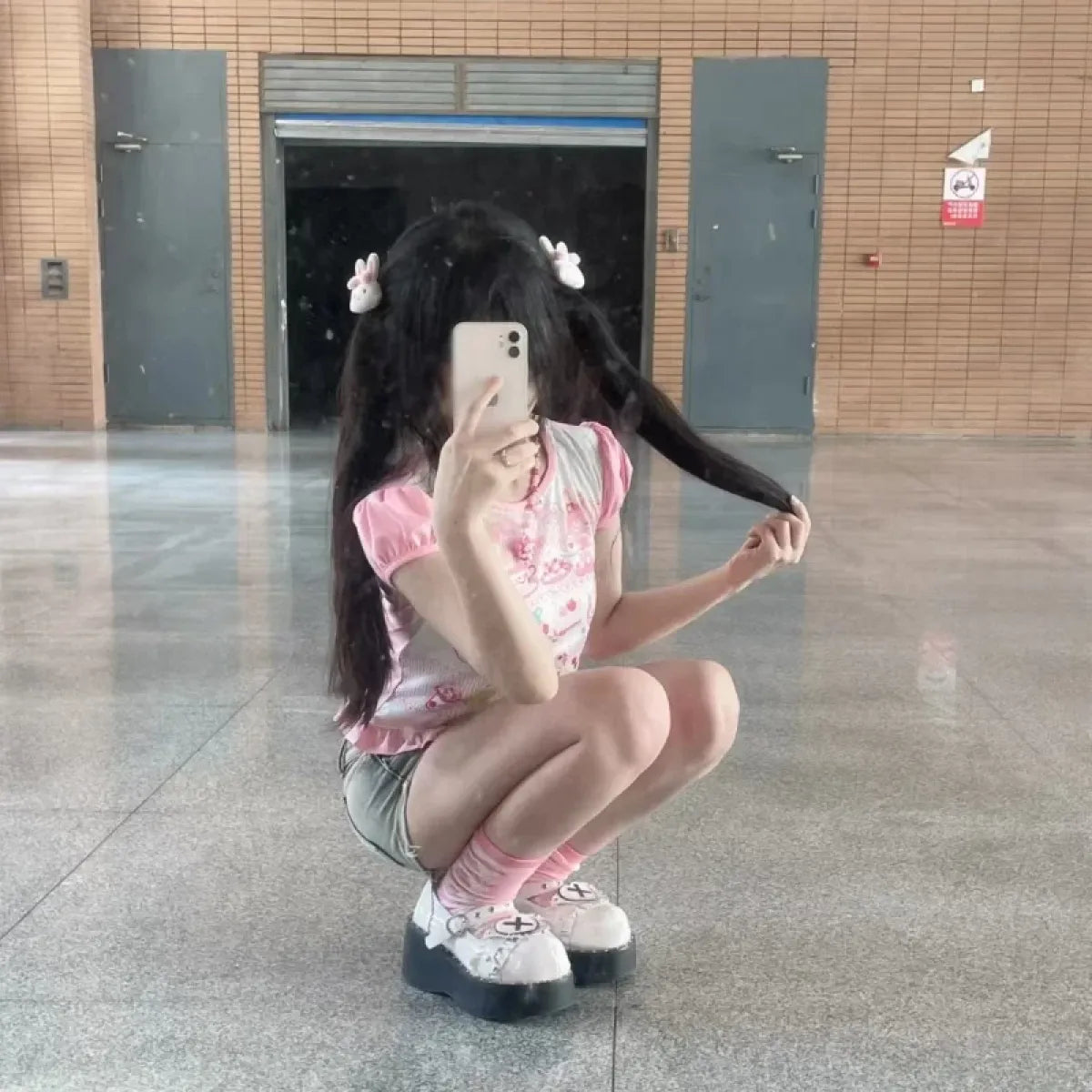 Cute Japanese Print T-Shirt – Colorful Kawaii Summer Top for Girls