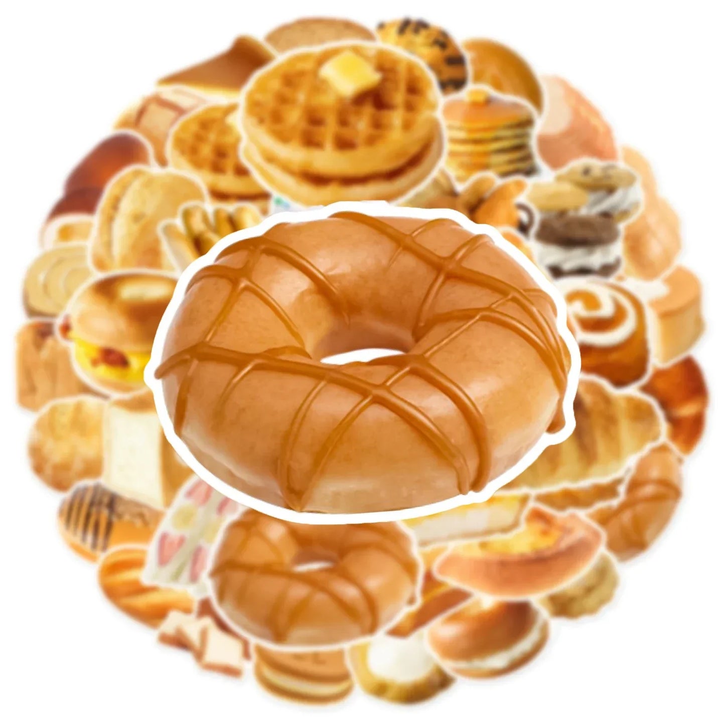 Kawaii Bread Food Stickers Pack - Cute Scrapbooking & Car Decals