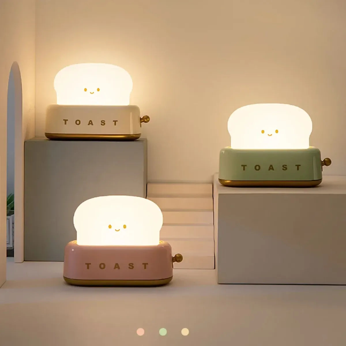 Toast LED Night Light – Kawaii Bread Lamp with Timer & Adjustable Brightness