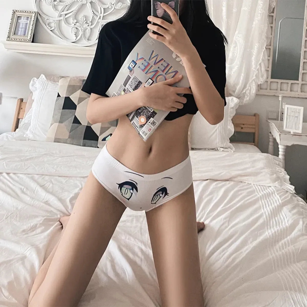 Kawaii Cat Ear Cotton Low Waist Panties