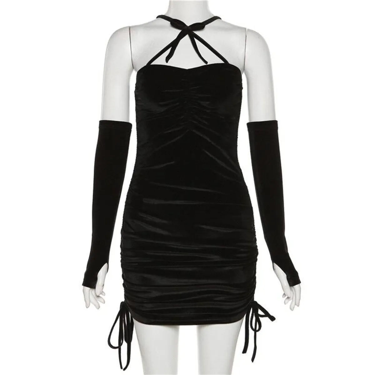 Kawaii Drawstring Mini Dress