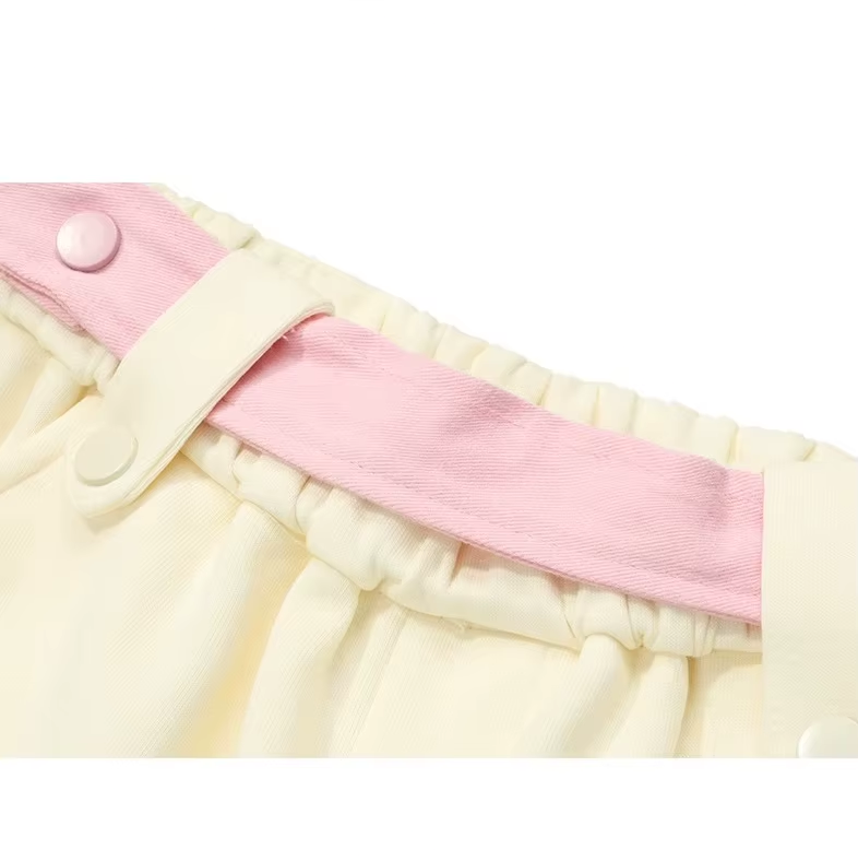 Pastel Bear Print Wide-Leg Pants – Kawaii Harajuku Y2K Aesthetic