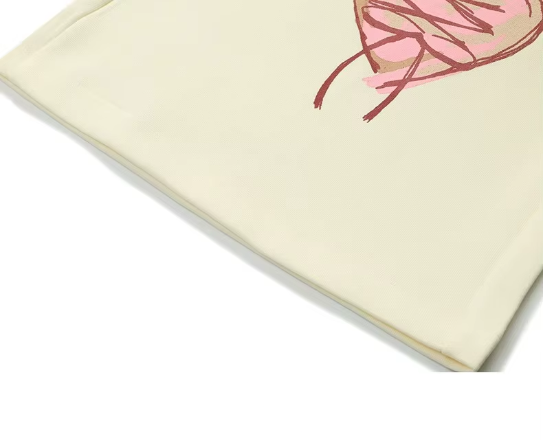 Pastel Bear Print Wide-Leg Pants – Kawaii Harajuku Y2K Aesthetic