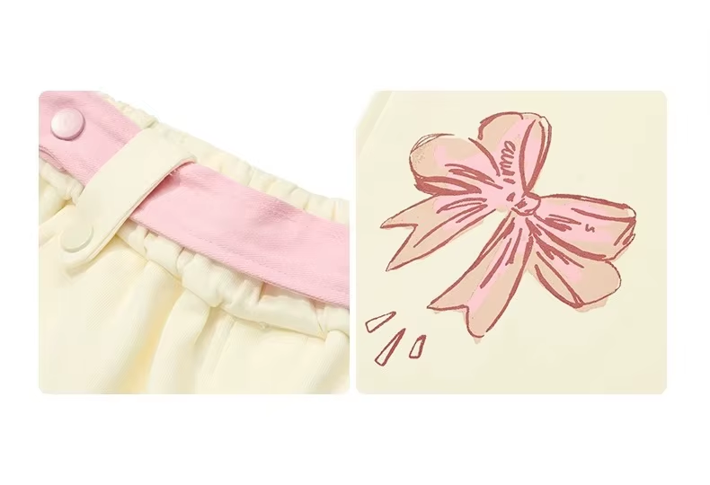 Pastel Bear Print Wide-Leg Pants – Kawaii Harajuku Y2K Aesthetic