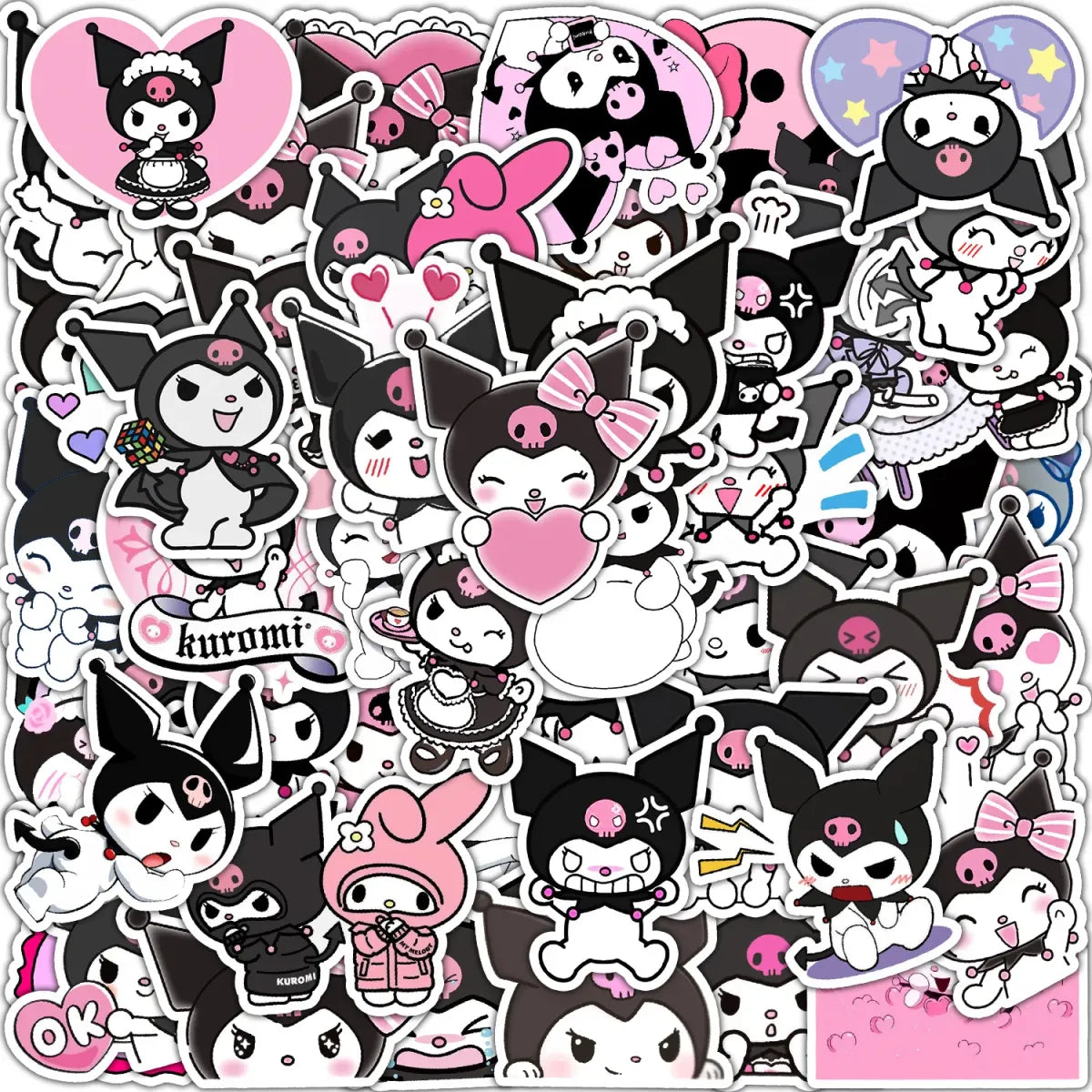 Kawaii Kuromi Stickers: Waterproof Decals