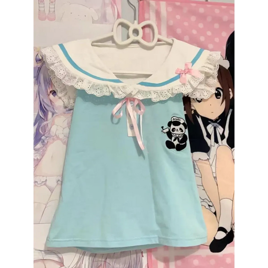 Kawaii Lace Patchwork T-Shirt