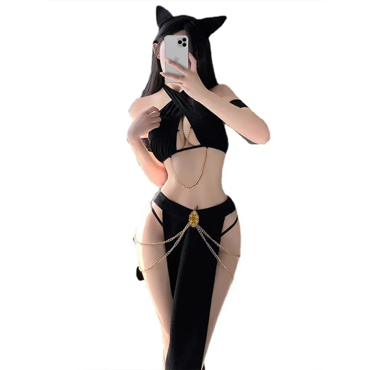 Kawaii Nun Cosplay Lingerie with Headscarf