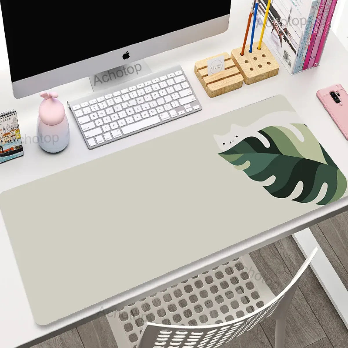 Kawaii Office Desk Mat - Adorned with Cute Cat Designs