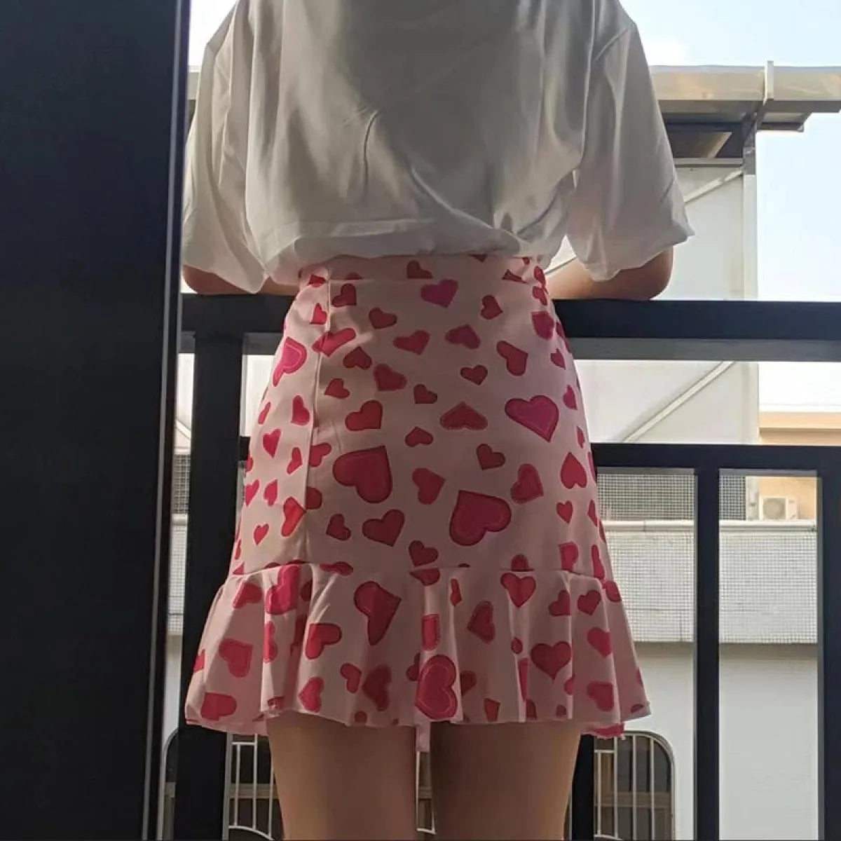 Kawaii Pink Heart Mermaid Skirt