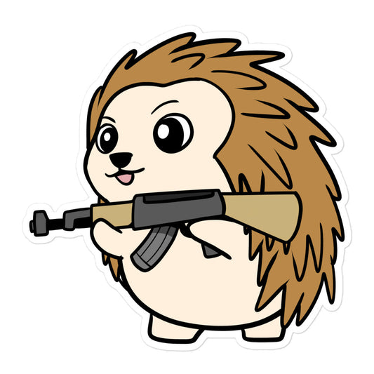 AK Porcupine Cartoon Bubble-free stickers