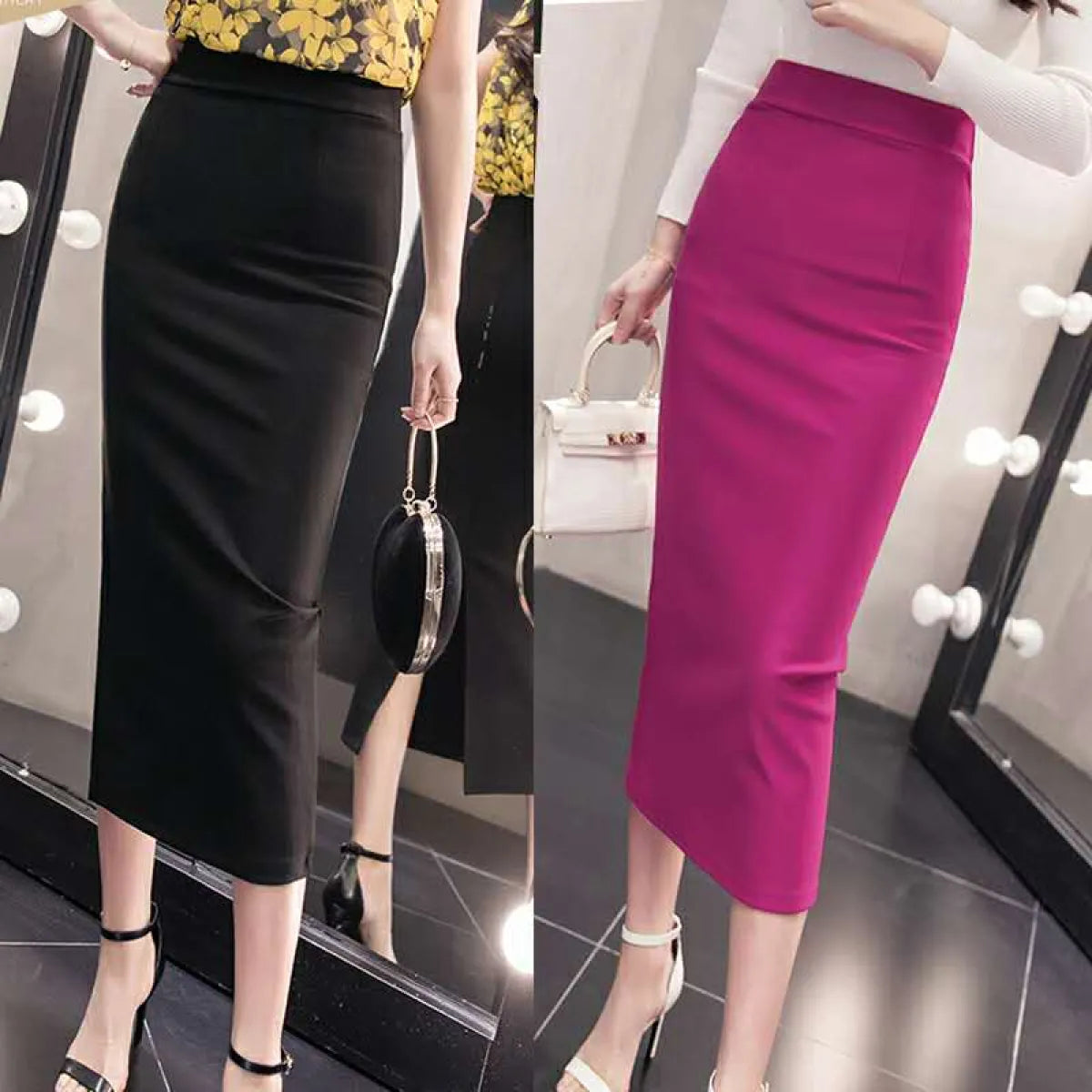 Korean Slim Stretch Pencil Skirts