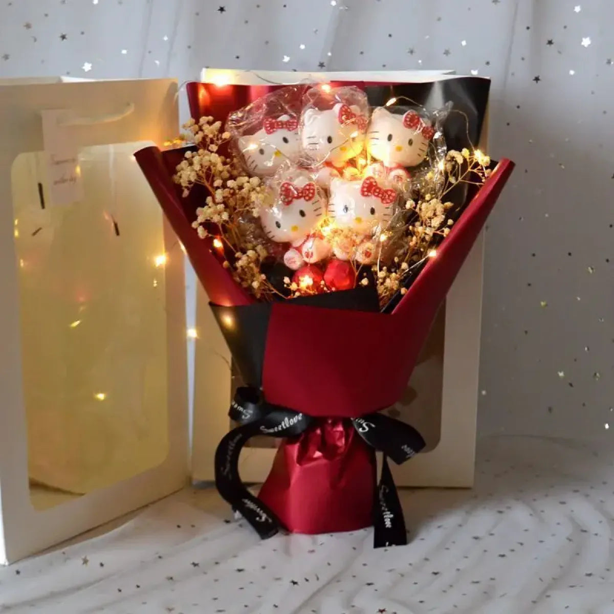 LED Light Hello Kitty Bouquet - My Melody, Cinnamoroll, Kuromi Edition
