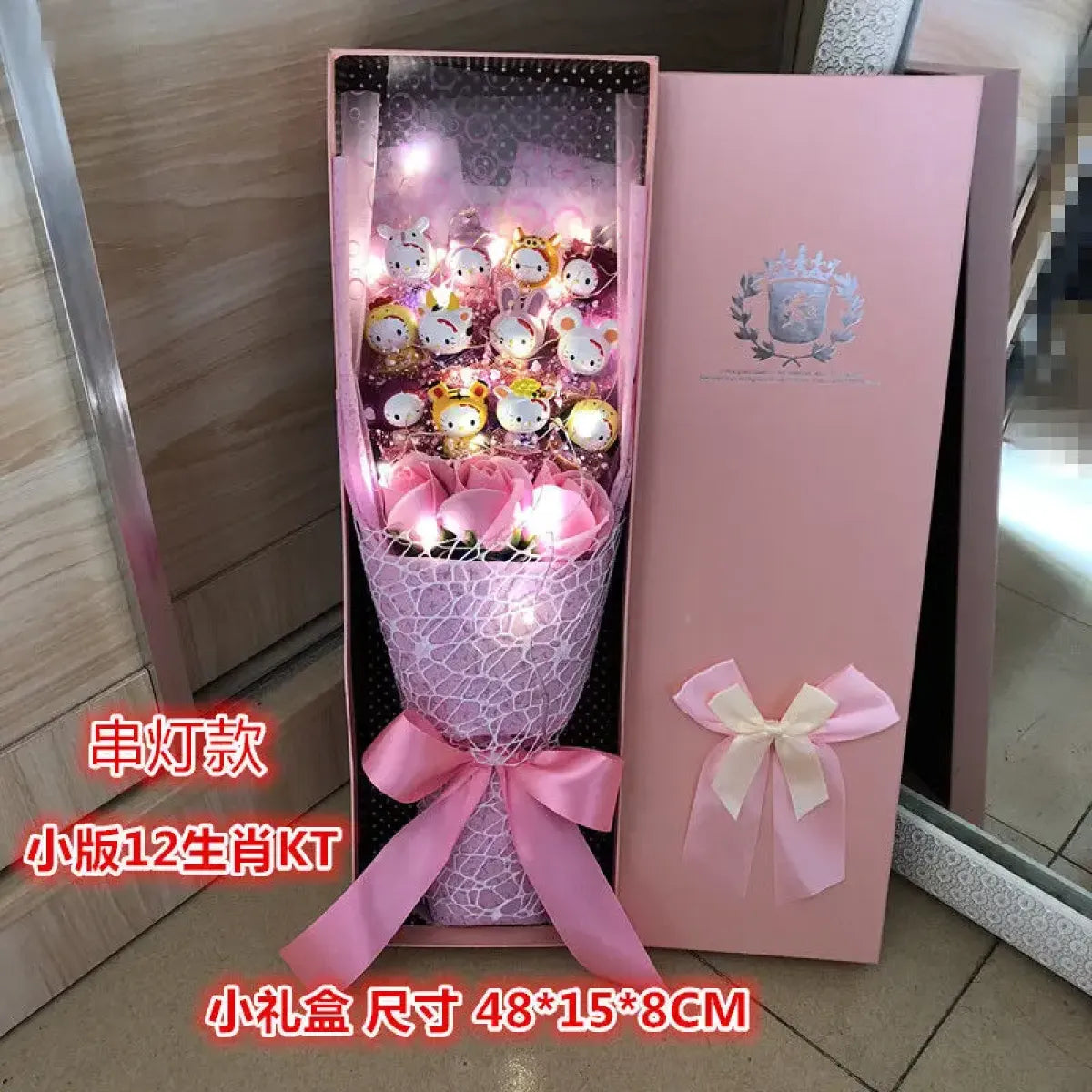 LED Light Hello Kitty Bouquet - My Melody, Cinnamoroll, Kuromi Edition