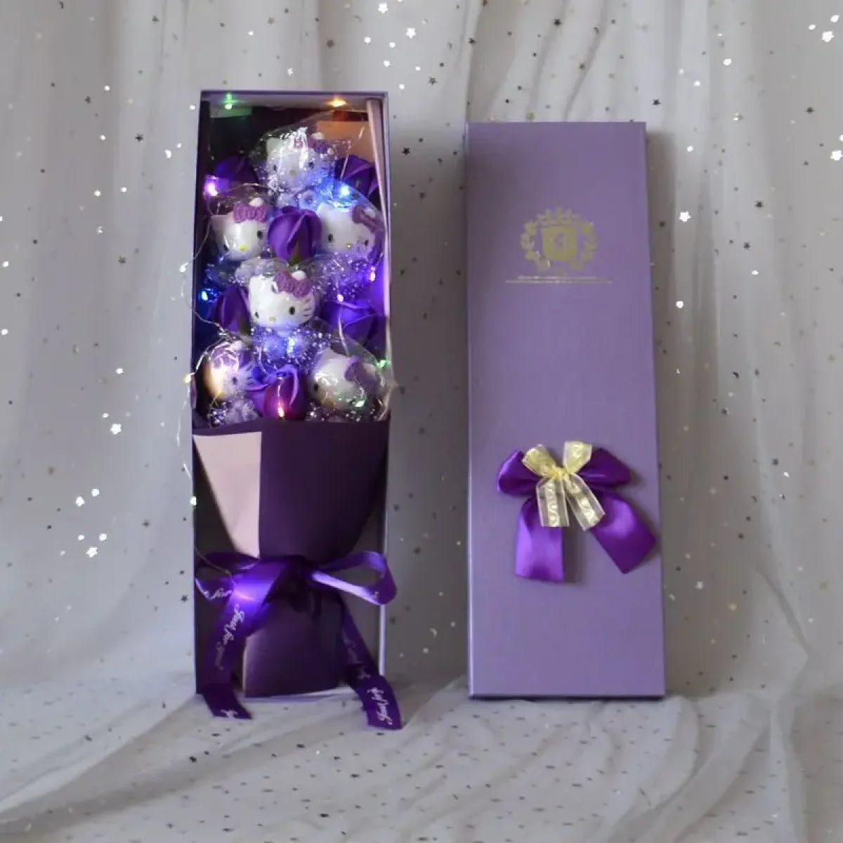 LED Light Hello Kitty Bouquet - My Melody, Cinnamoroll, Kuromi Edition