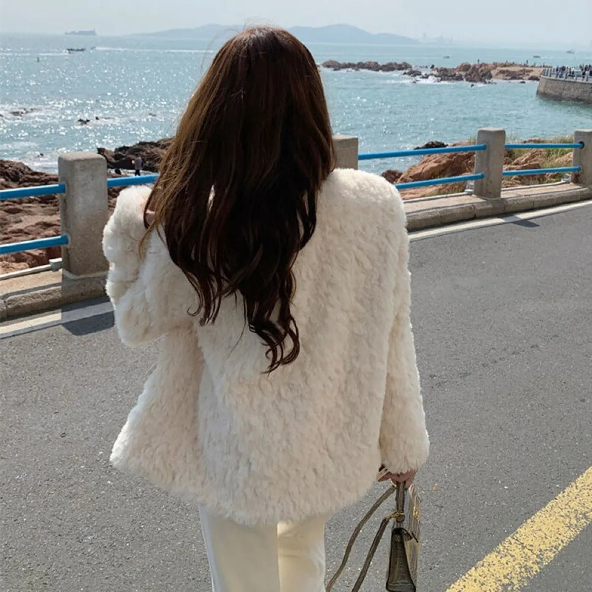 Korean Fashion Lamb Wool Coats