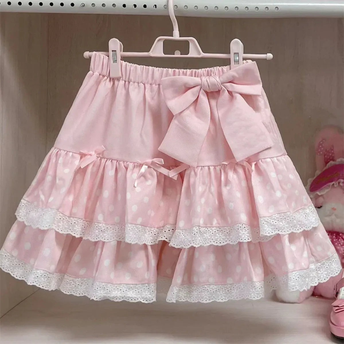 Layered Ruffle Skirt – Kawaii Sweet Lolita Bow Lace