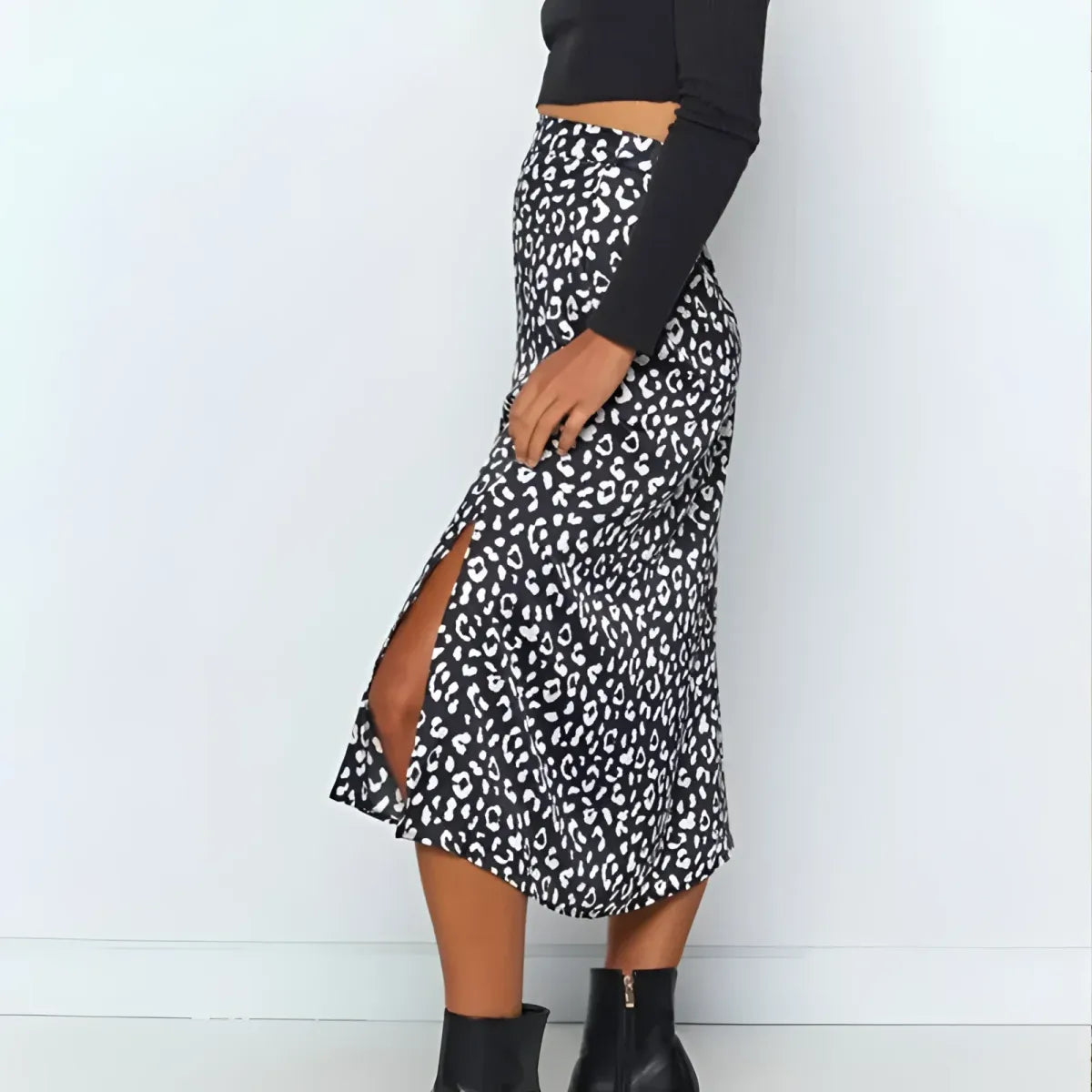 Leopard Pattern Midi Skirts