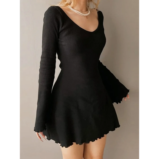 Solid Casual Knitted Dresses