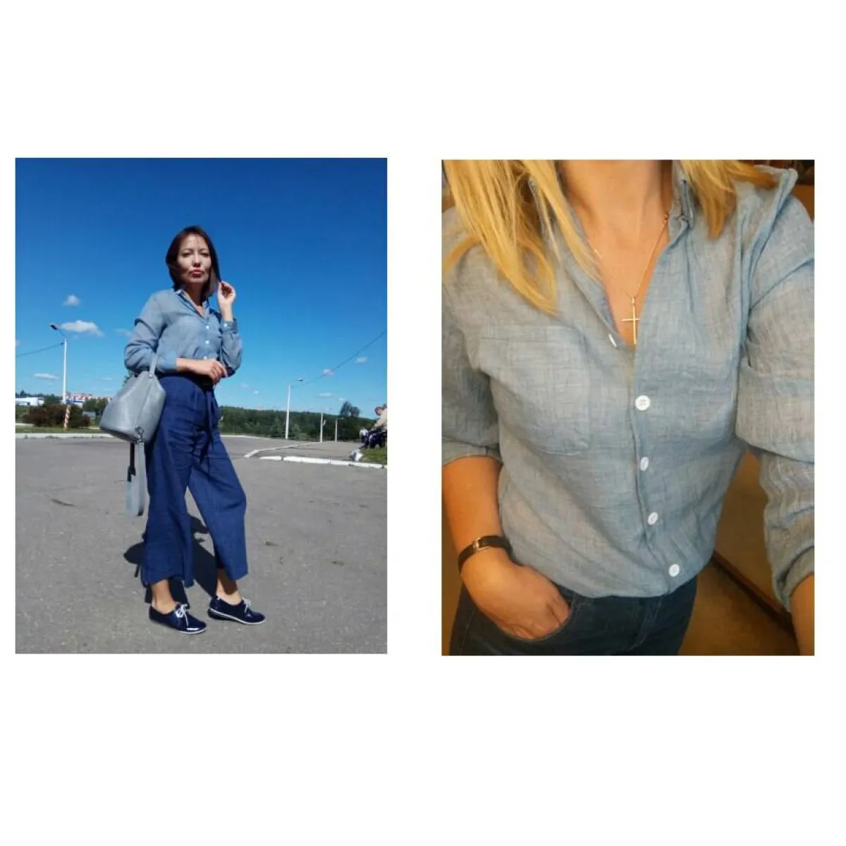 Long Sleeve Linen Blouse