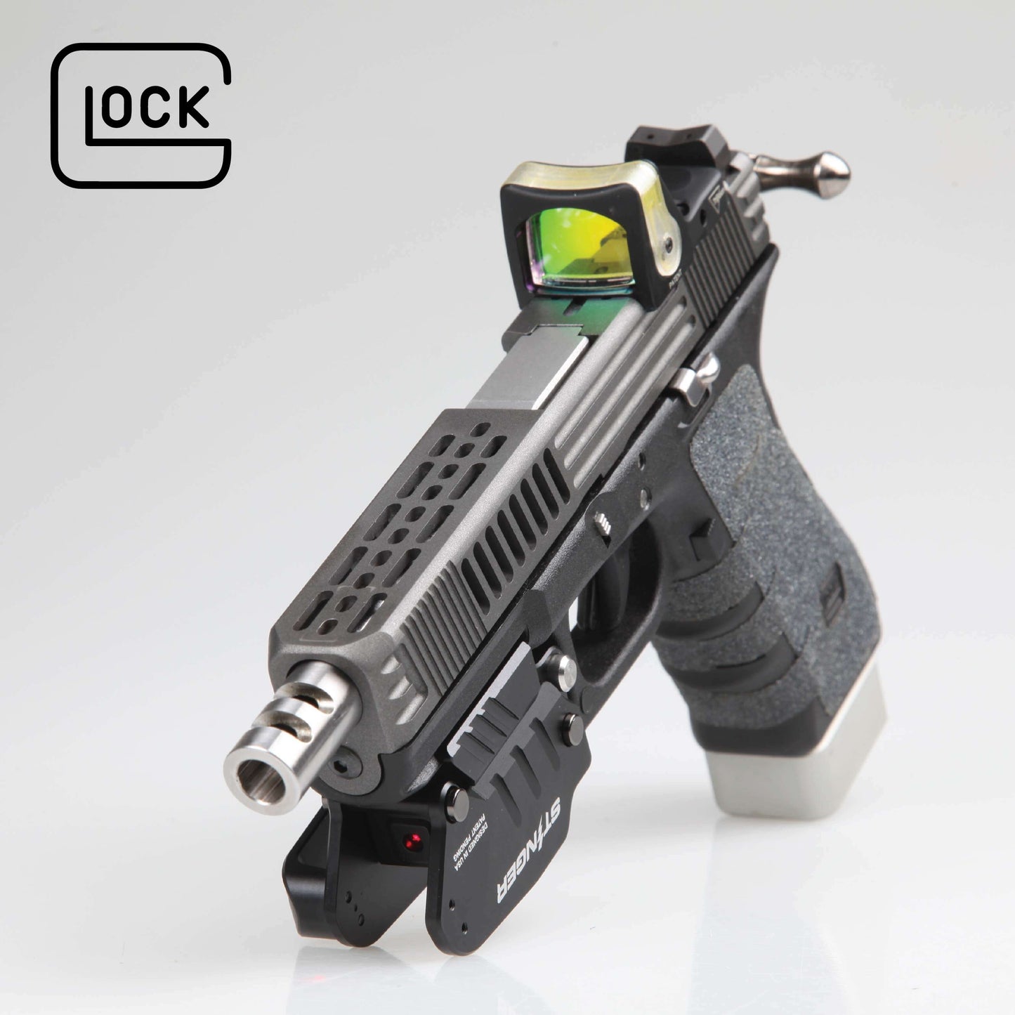 Stinger HL-GL Concealment Laser Sight System: Trigger Guard Protection, Minimalist Carry Holster (Rechargeable GREEN Laser - HDPE Body)