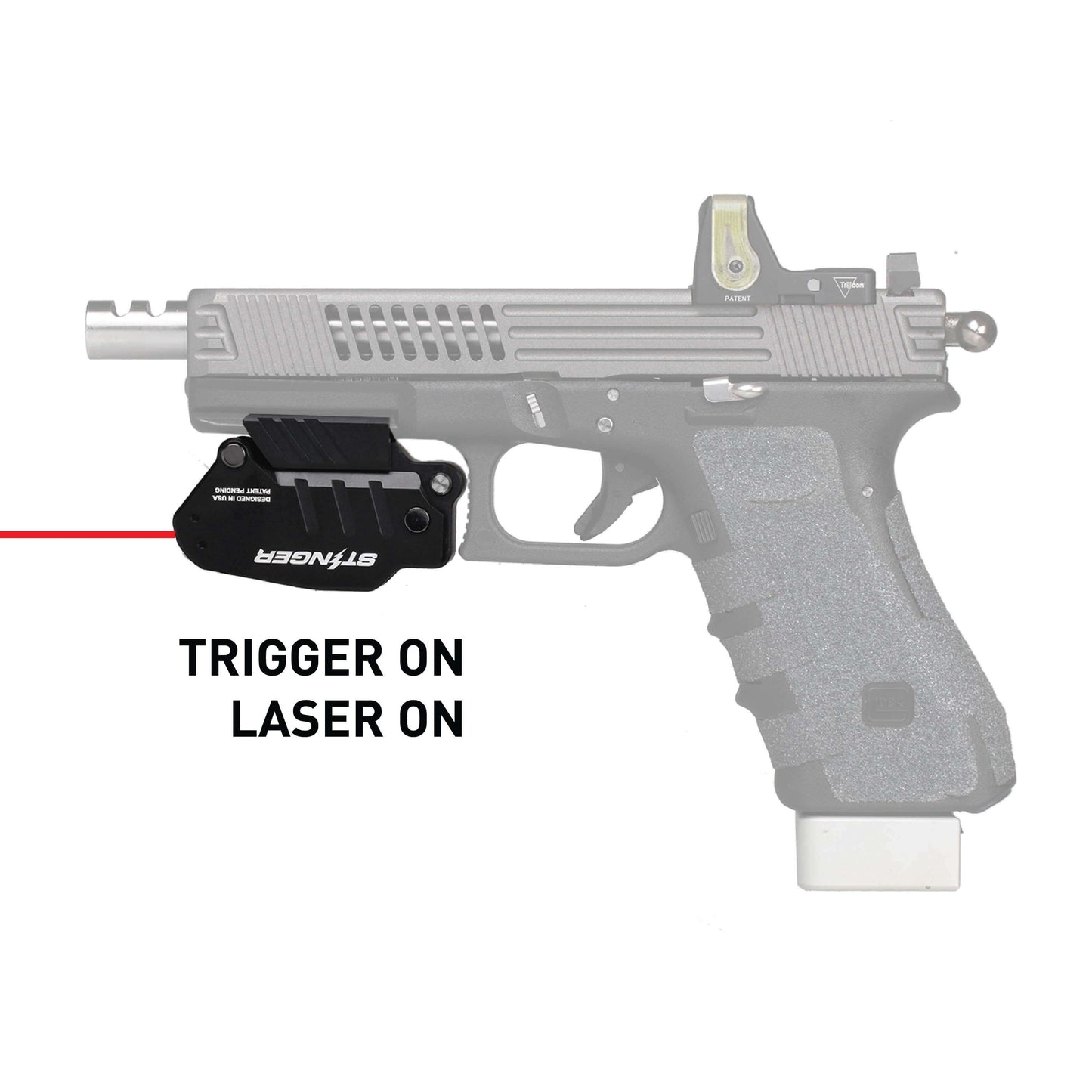Stinger HL-GL Concealment Laser Sight System: Trigger Guard Protection, Minimalist Carry Holster (Rechargeable GREEN Laser - HDPE Body)