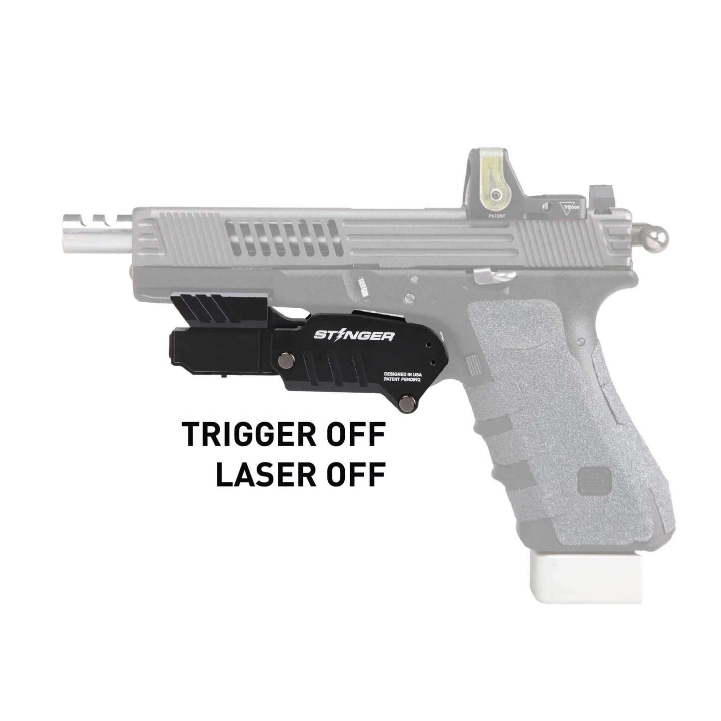 Stinger HL-GL Concealment Laser Sight System: Trigger Guard Protection, Minimalist Carry Holster (Rechargeable GREEN Laser - HDPE Body)