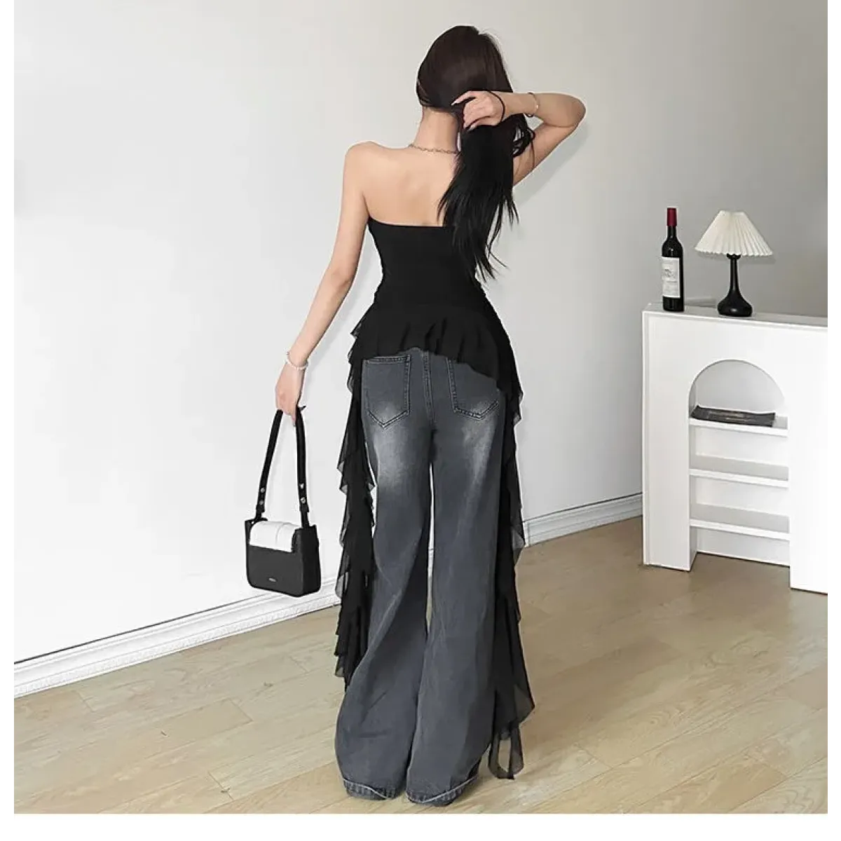 Strapless Ruffle Hem Top – Harajuku Summer Fairy Kei Style