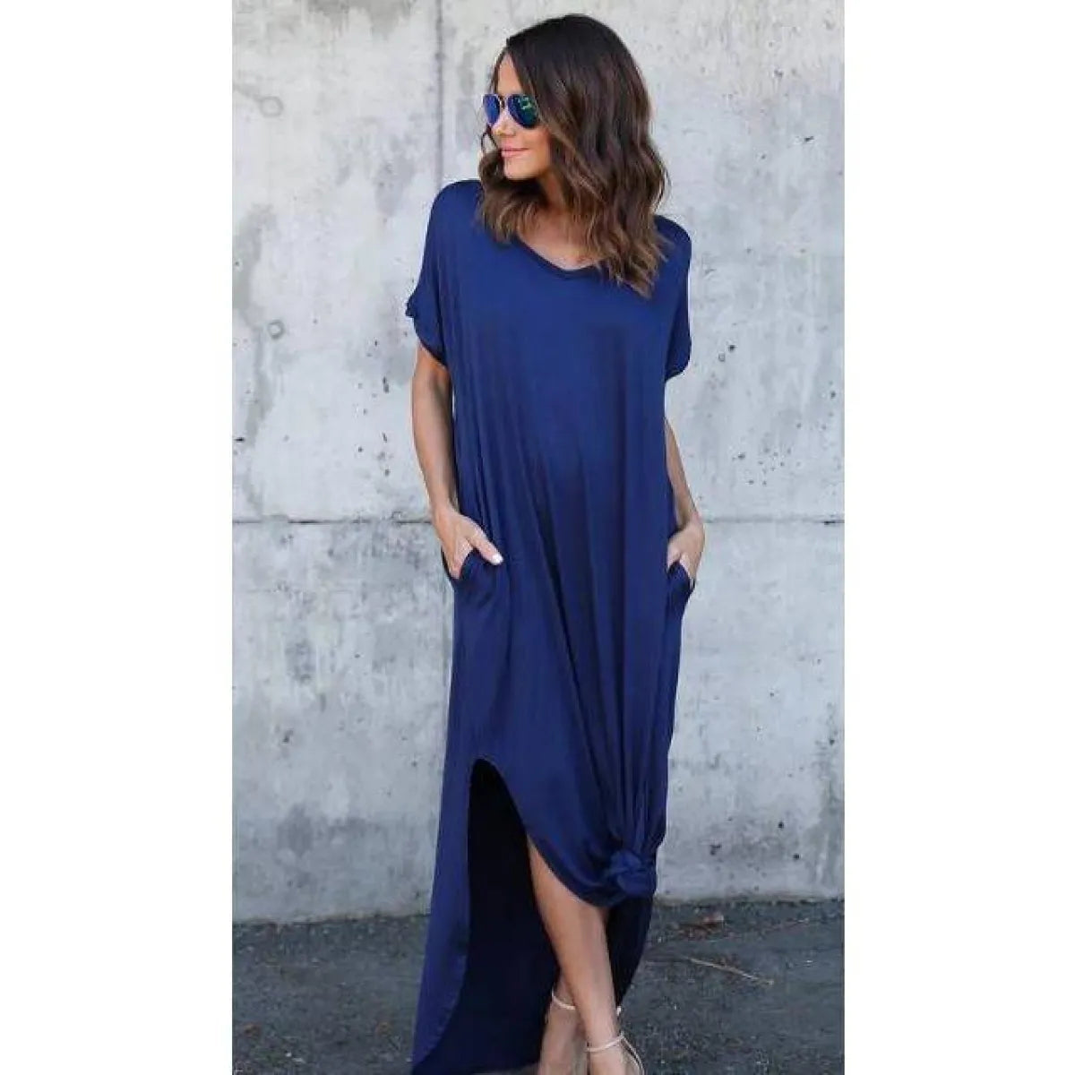 Short Sleeved Maxi Dress