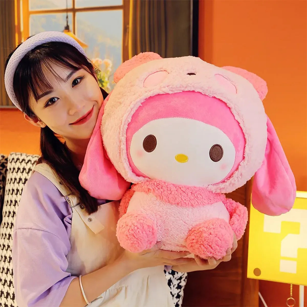 Oversized My Melody Panda Plush Pillow