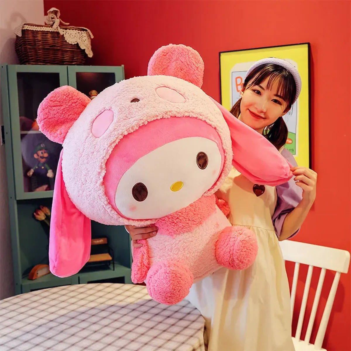 Oversized My Melody Panda Plush Pillow