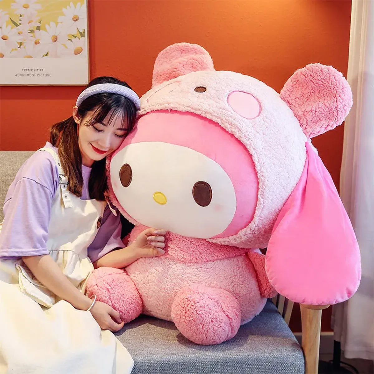 Oversized My Melody Panda Plush Pillow
