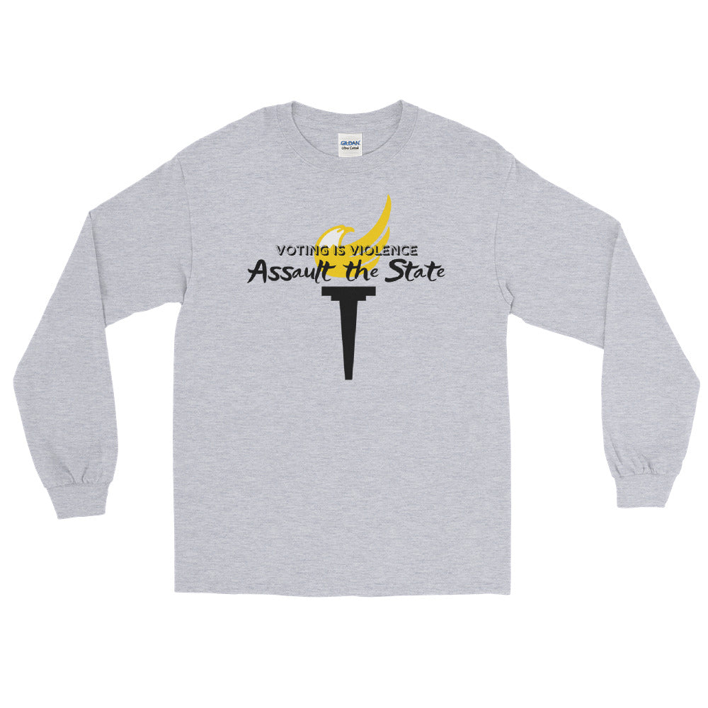 Voting is Violence - Assault the State - Alaska LP Long Sleeve Shirt