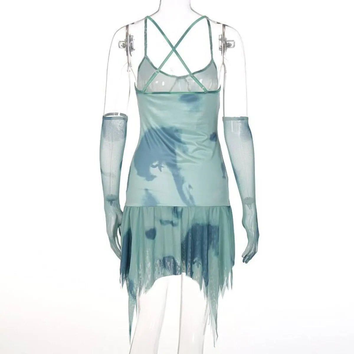 Mesh Slip Mini Dress