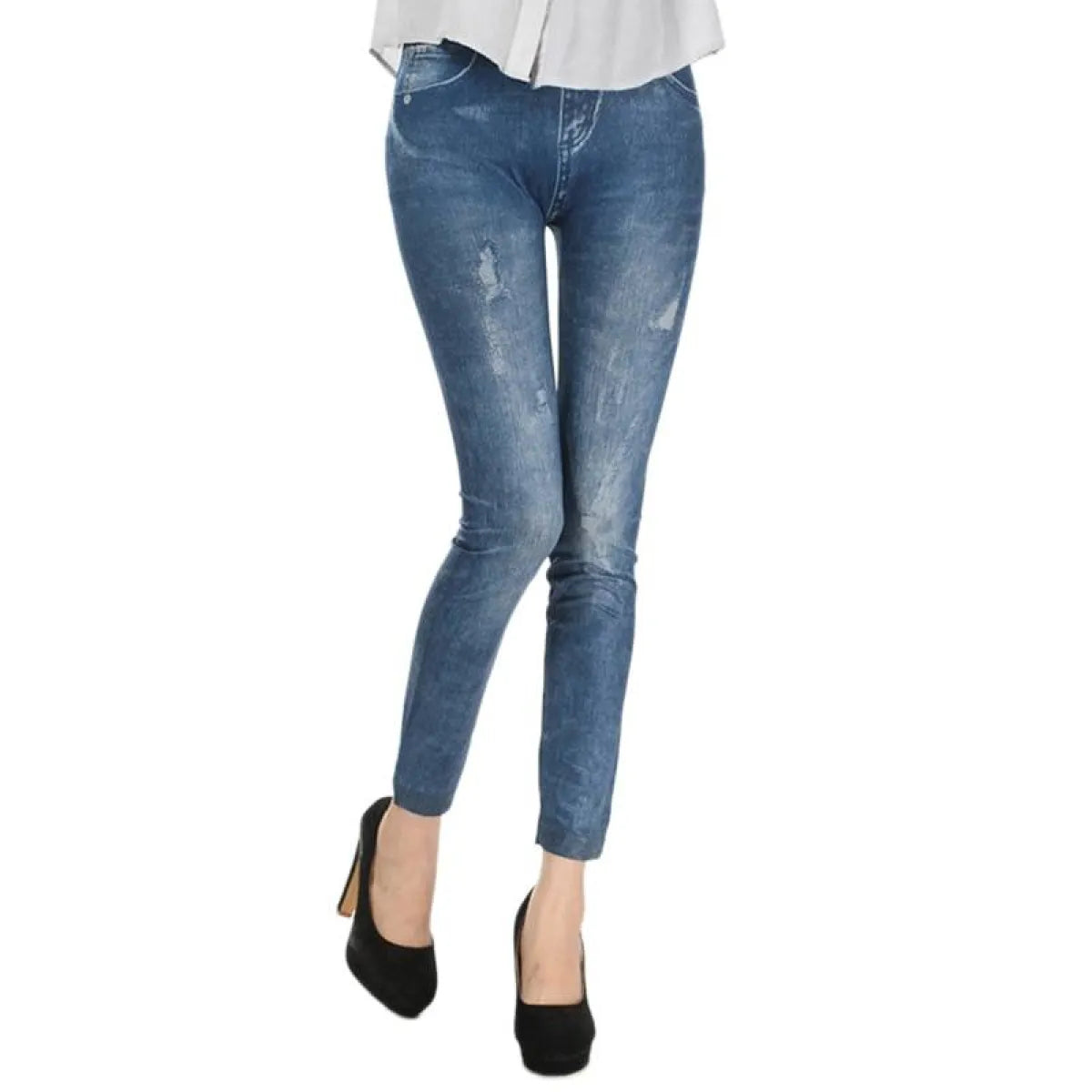 Women's Skinny Mid Waist Jeans