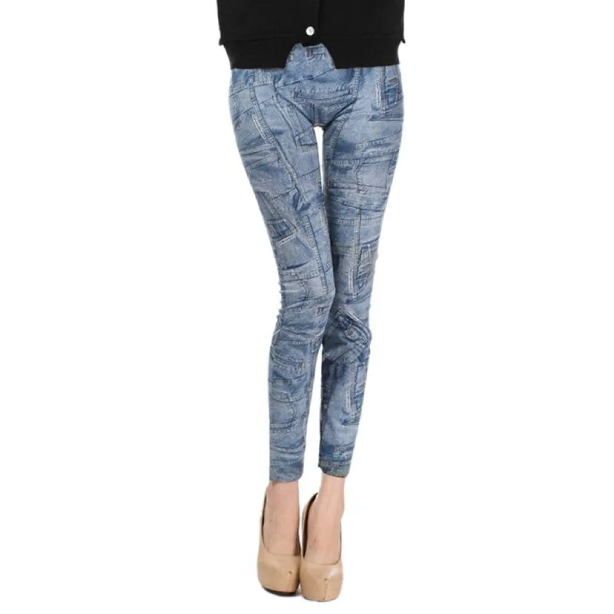 Women's Skinny Mid Waist Jeans