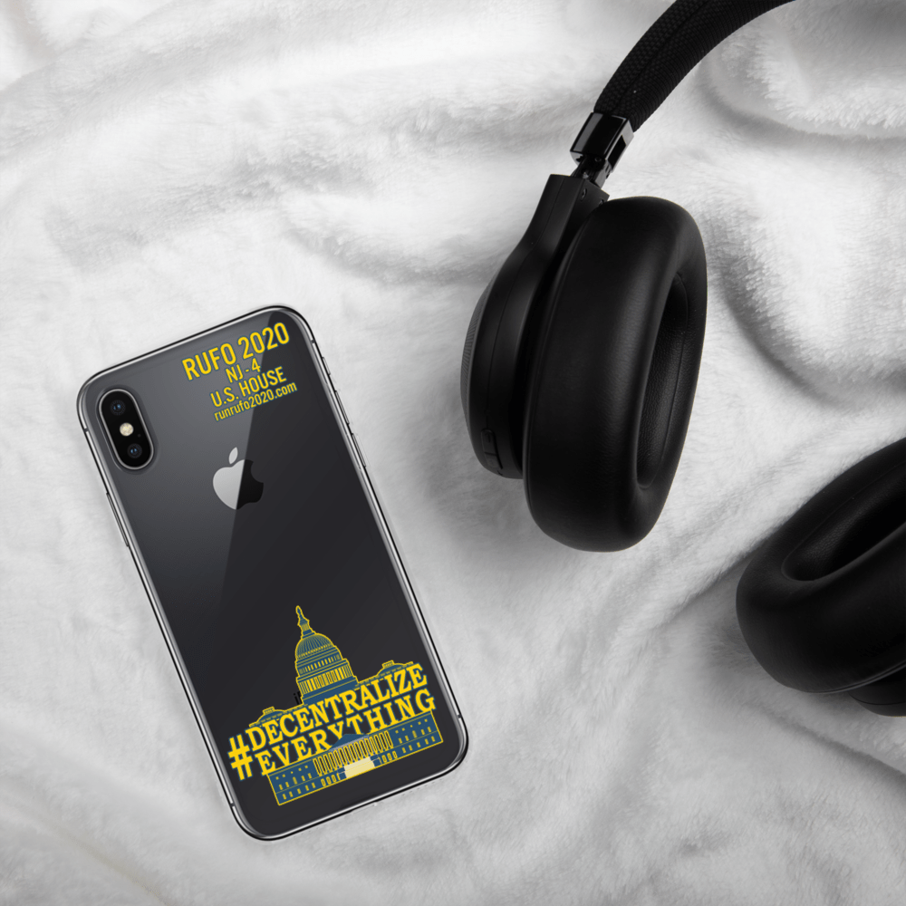 #Decentralize Everything Michael Rufo for Congress iPhone Case
