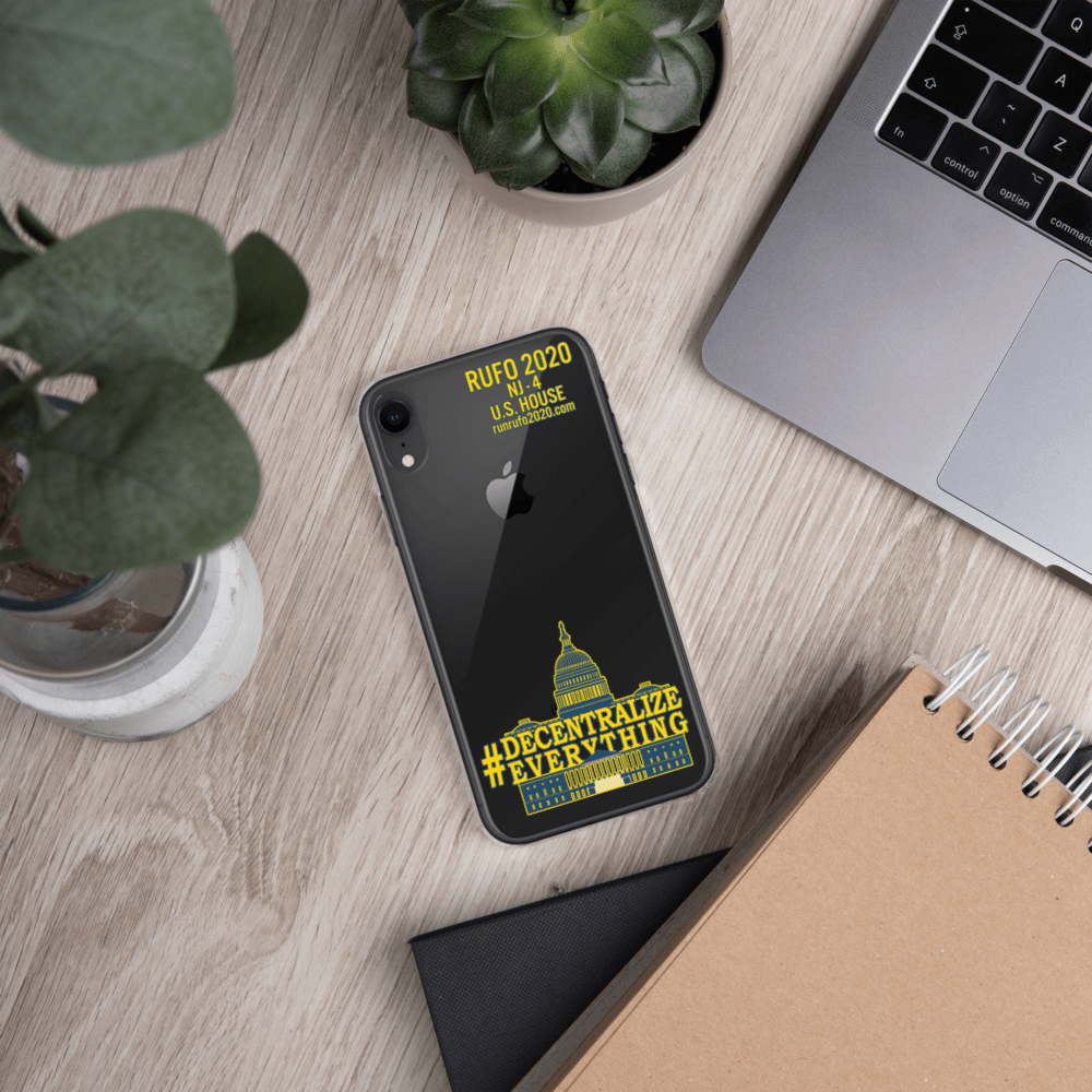 #Decentralize Everything Michael Rufo for Congress iPhone Case