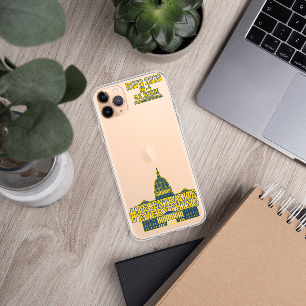 #Decentralize Everything Michael Rufo for Congress iPhone Case