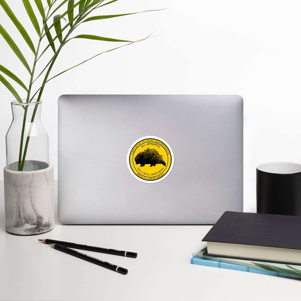 100% Authentic Not a real Libertarian Bubble-free stickers