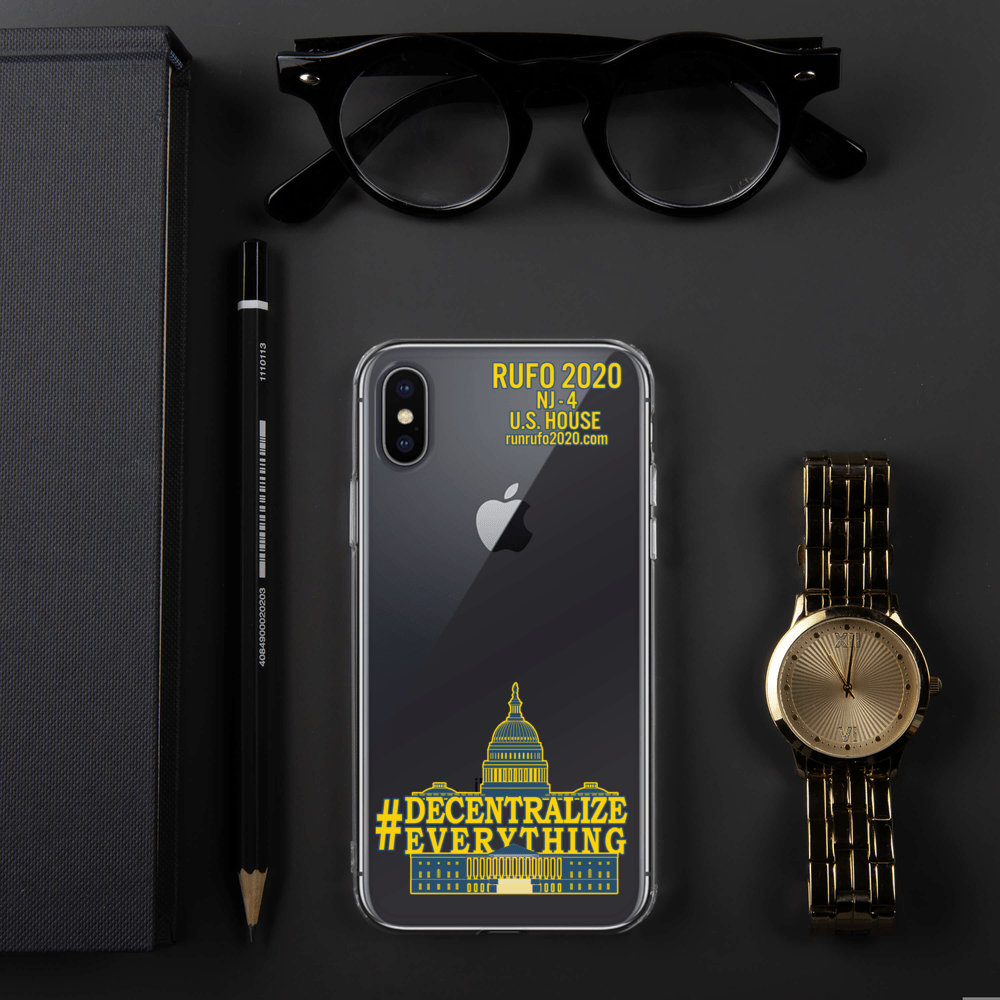 #Decentralize Everything Michael Rufo for Congress iPhone Case