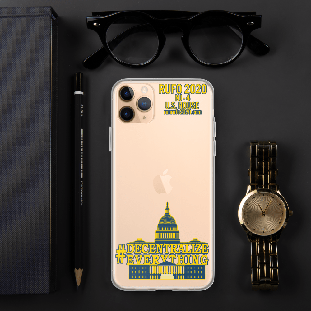 #Decentralize Everything Michael Rufo for Congress iPhone Case