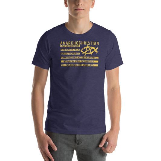 AnarchoChristian - No King But Christ Christian Flag Premium T-Shirt