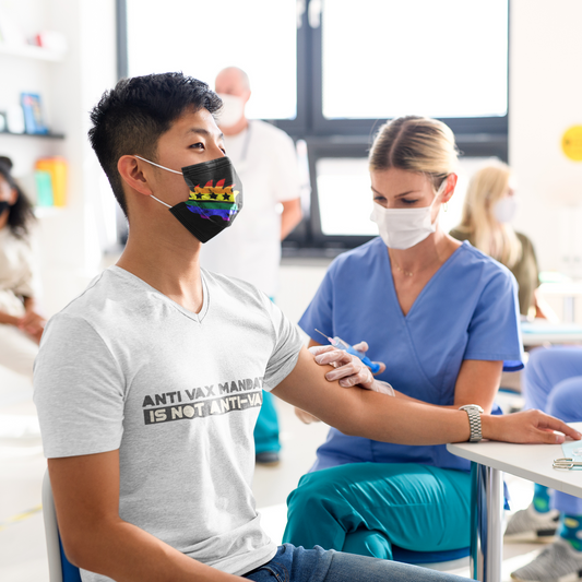 Anti Vax Mandate is not Anti-Vax Unisex Short Sleeve V-Neck T-Shirt