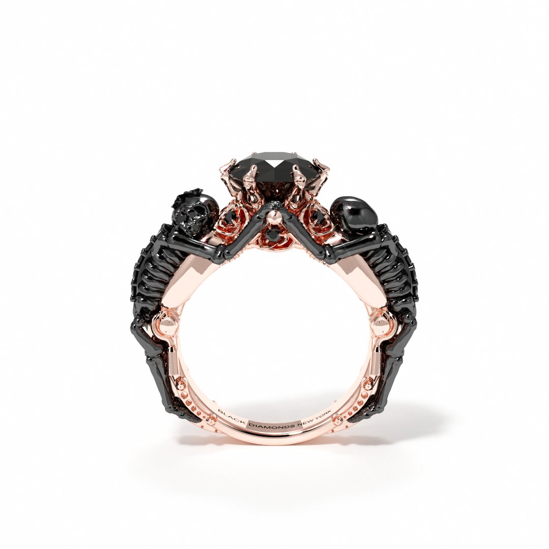 My Ride or Die Promise Ring (Biker Series)- 1.5 Ct Round Cut Diamond Gothic Ring