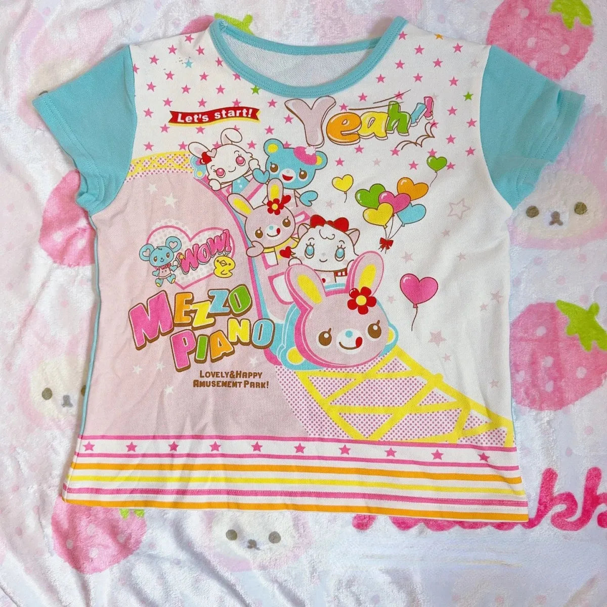 Pastel Kawaii Harajuku Crop Top – Cartoon Print Y2K Aesthetic Tee