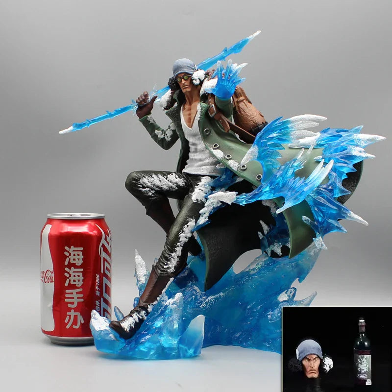 One Piece Aokiji Kuzan 30cm GK LED Figure - 2 Heads, PVC Statue Gift